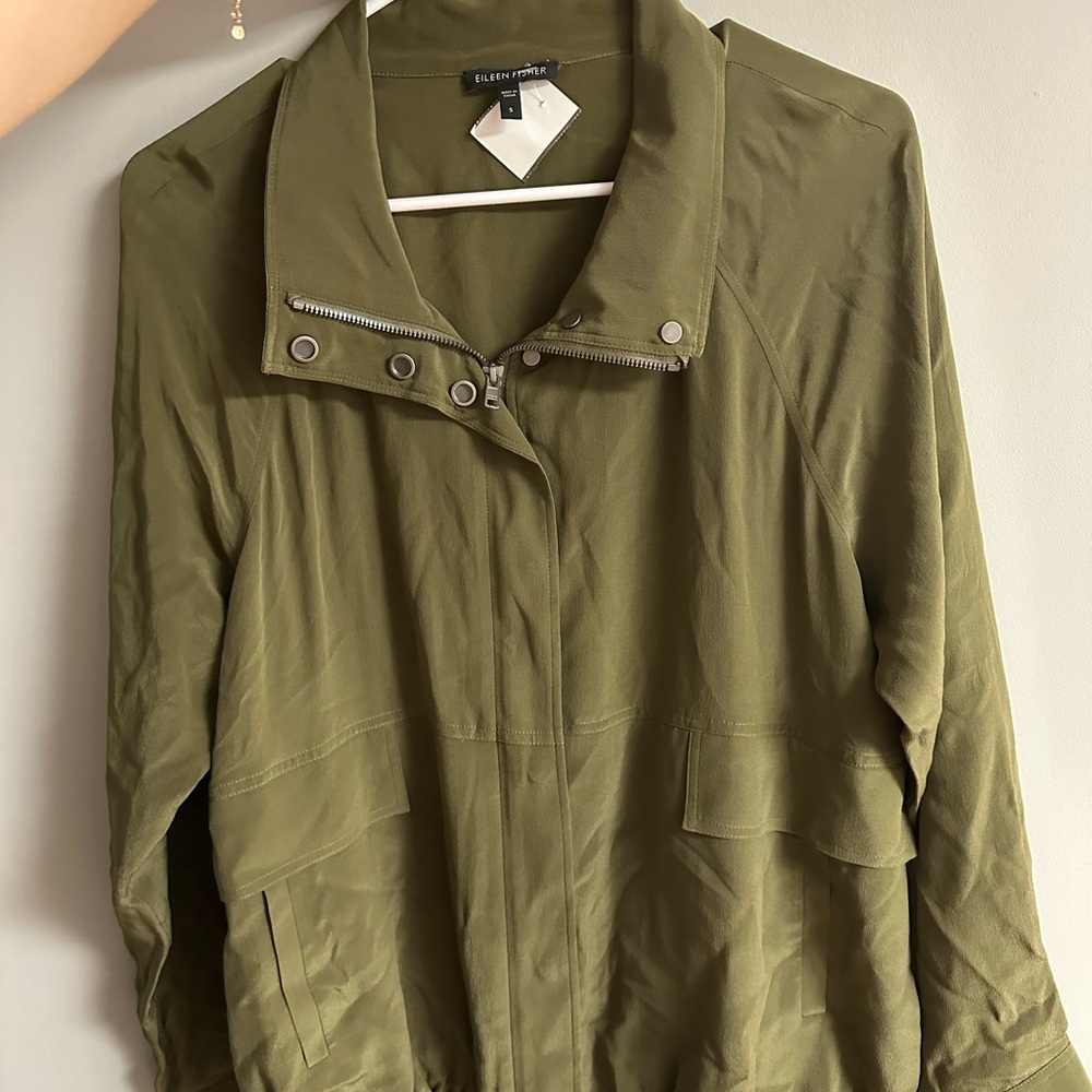 Eileen Fisher Olive Utility Jacket